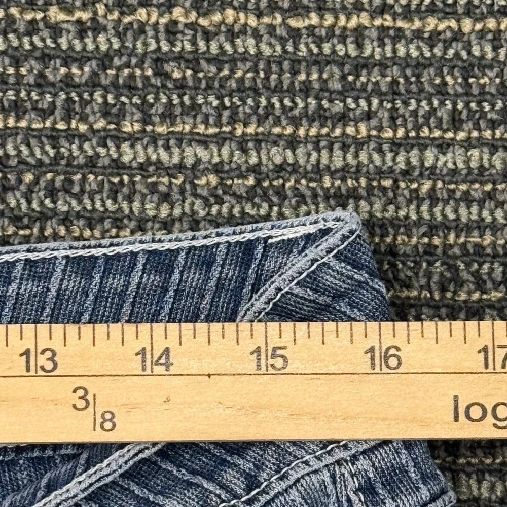 Farlow Jeans Denim Shorts Womens 13 Blue Excellent‎ Pinstripe Y2K Bermuda Faded